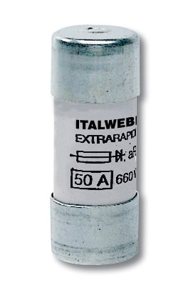 ITALWEBER 1488125P Fus 27x60 gR 125A 440V DC con perc - pack of 10 pcs