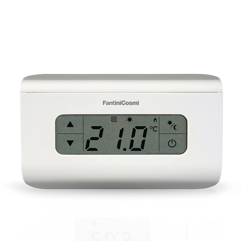 FANTINI COSMI CH115TS - Touchscreen electronic room thermostat with batteries, 3 temperature levels