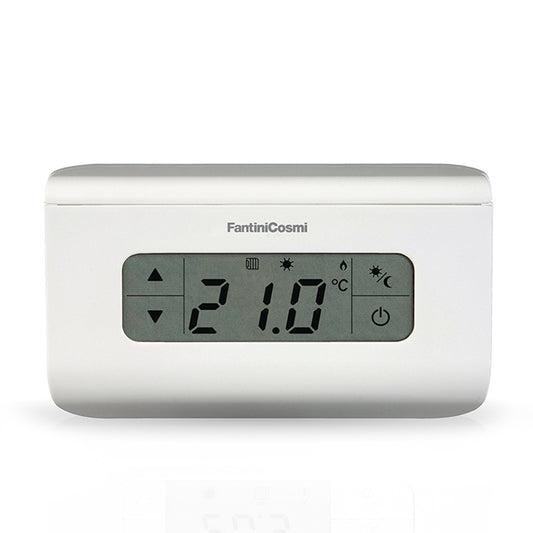FANTINI COSMI CH115TS - Touchscreen electronic room thermostat with batteries, 3 temperature levels