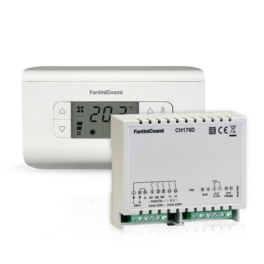 FANTINI COSMI CH130ARR2 - Fan-coils thermostat with actuator in kit