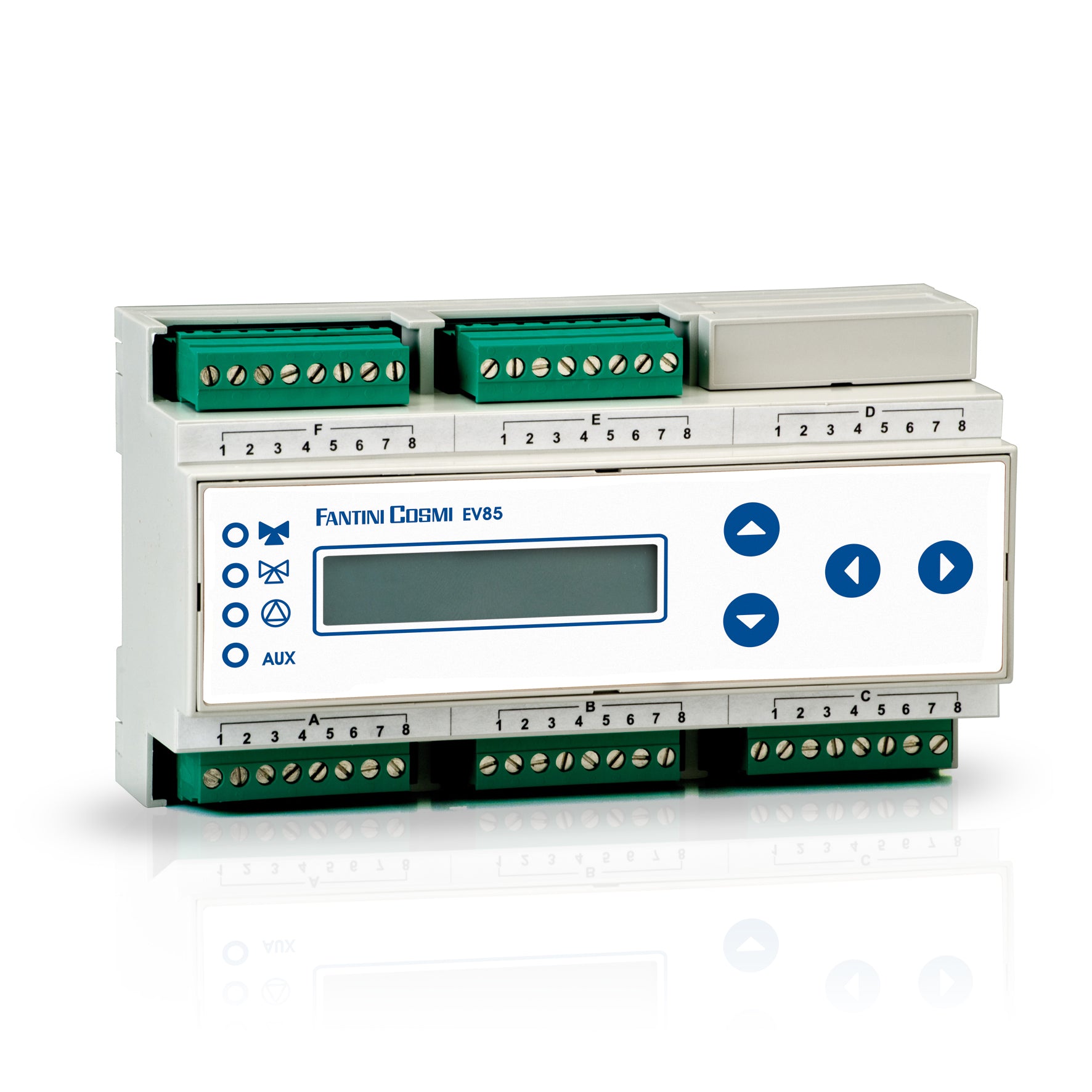 FANTINI COSMI EV85 - Digital controller for heating systems with remote control, DIN-rail mounting (9 modules)