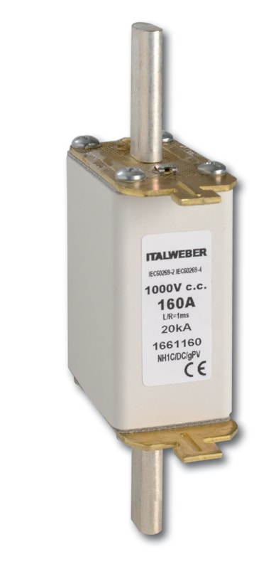 ITALWEBER 1660125 Fus NH0 GPV 125A 1000Vd.c - pack of 3 pcs