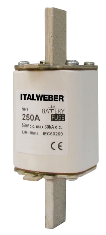 ITALWEBER 1677250 Fus NH-1 250A 550V DC per batterie - pack of 3 pcs