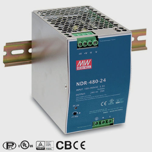 BETA SENSORIK NDR-480-24 - Mean Well Power Supply - Mounting Accessories available from Euroshop USA