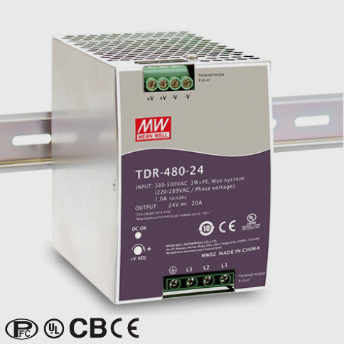 BETA SENSORIK TDR-480-24 - Mean Well Power Supply - Mounting Accessories available from Euroshop USA